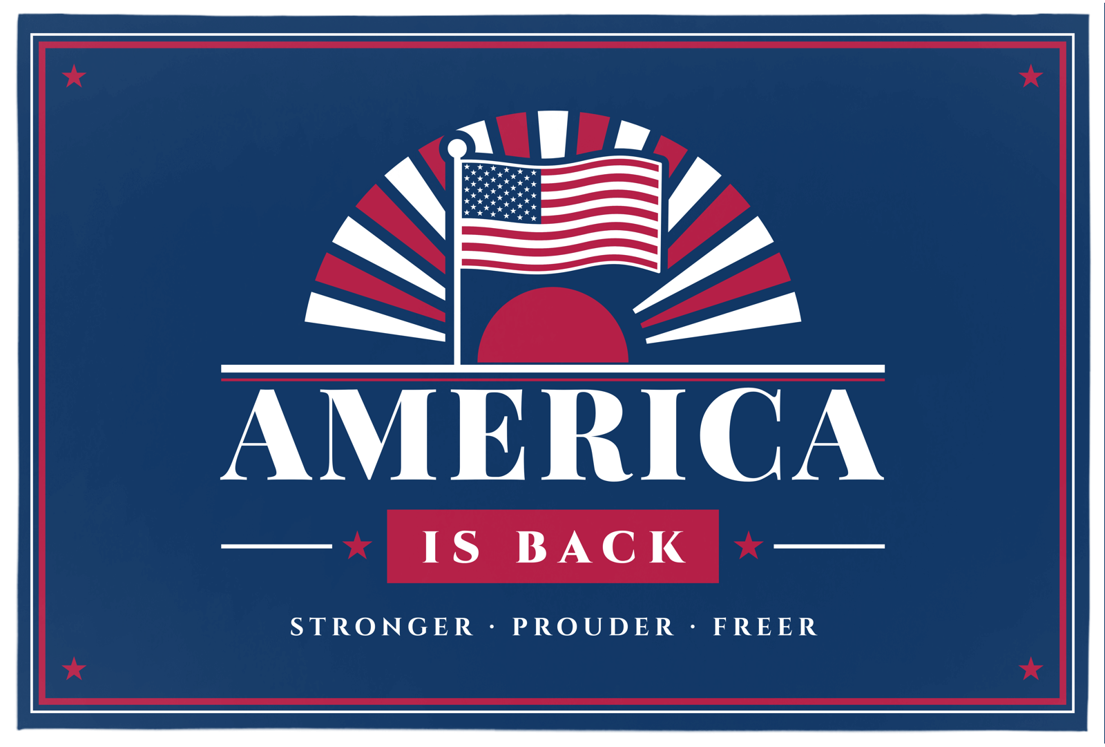 America Is Back Area Rug