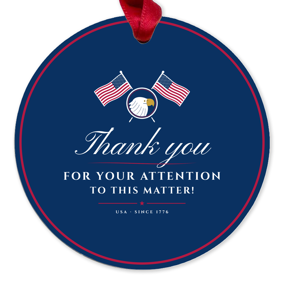 Thank You for Your Attention Maple Ornament