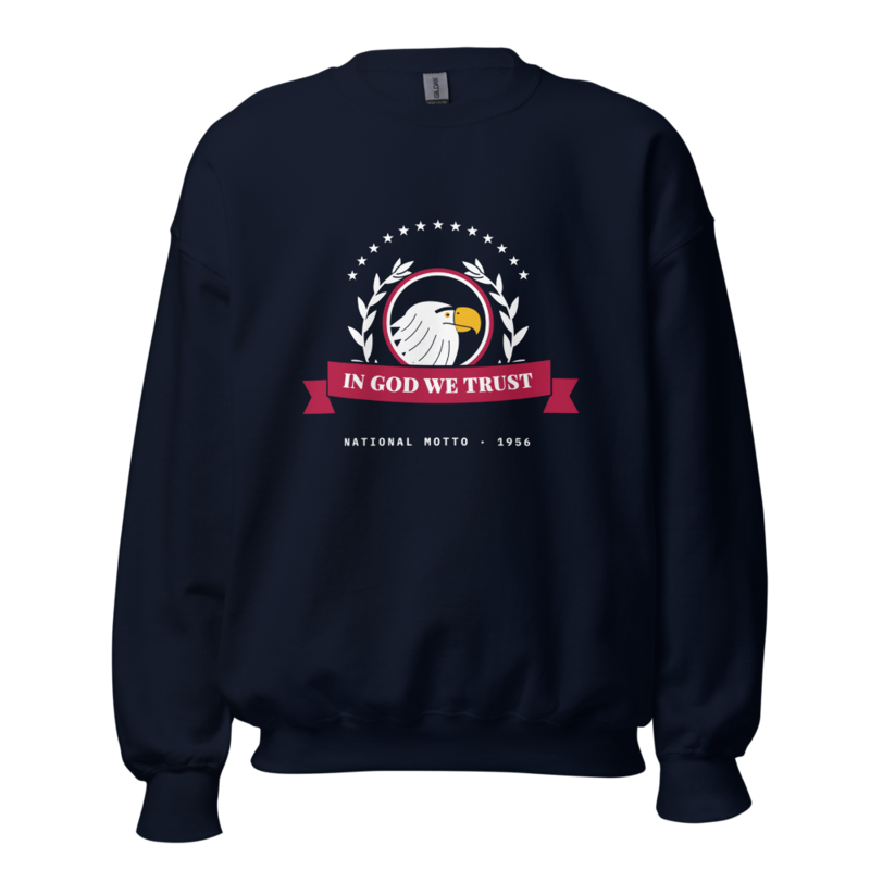 In God We Trust Crewneck Sweatshirt in Navy
