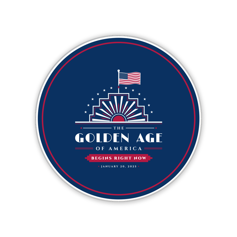 The Golden Age Round Wood Sign