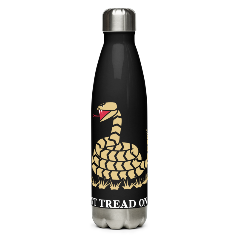 Don’t Tread on Me Water Bottle in Black