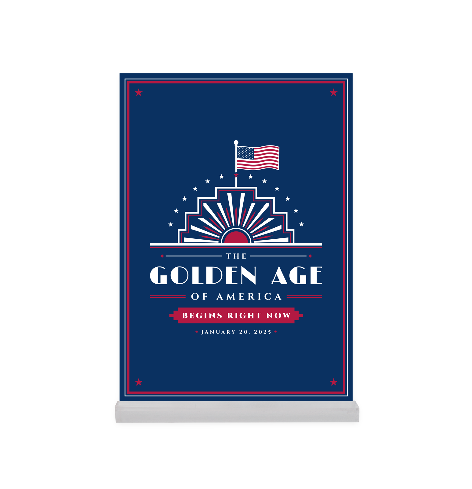 The Golden Age Acrylic Desk Block