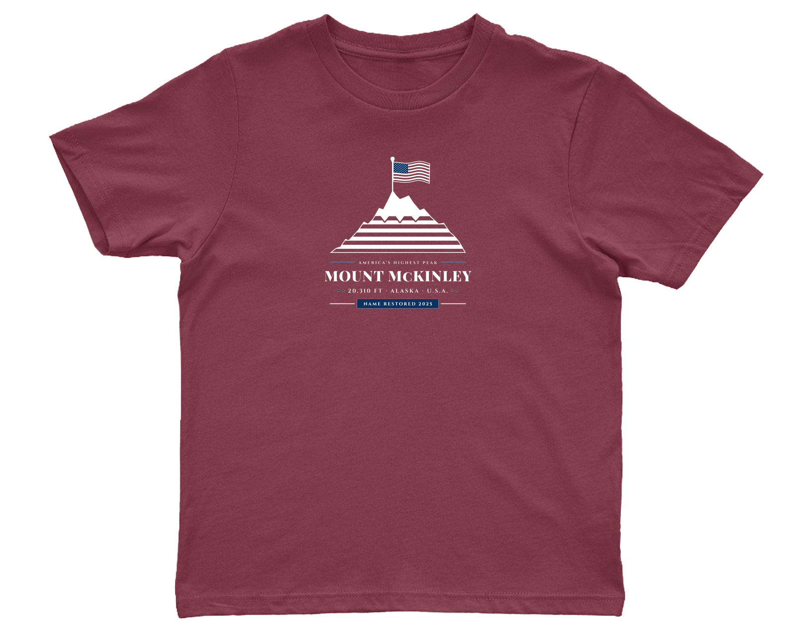 Mount McKinley Youth Tee in Crimson