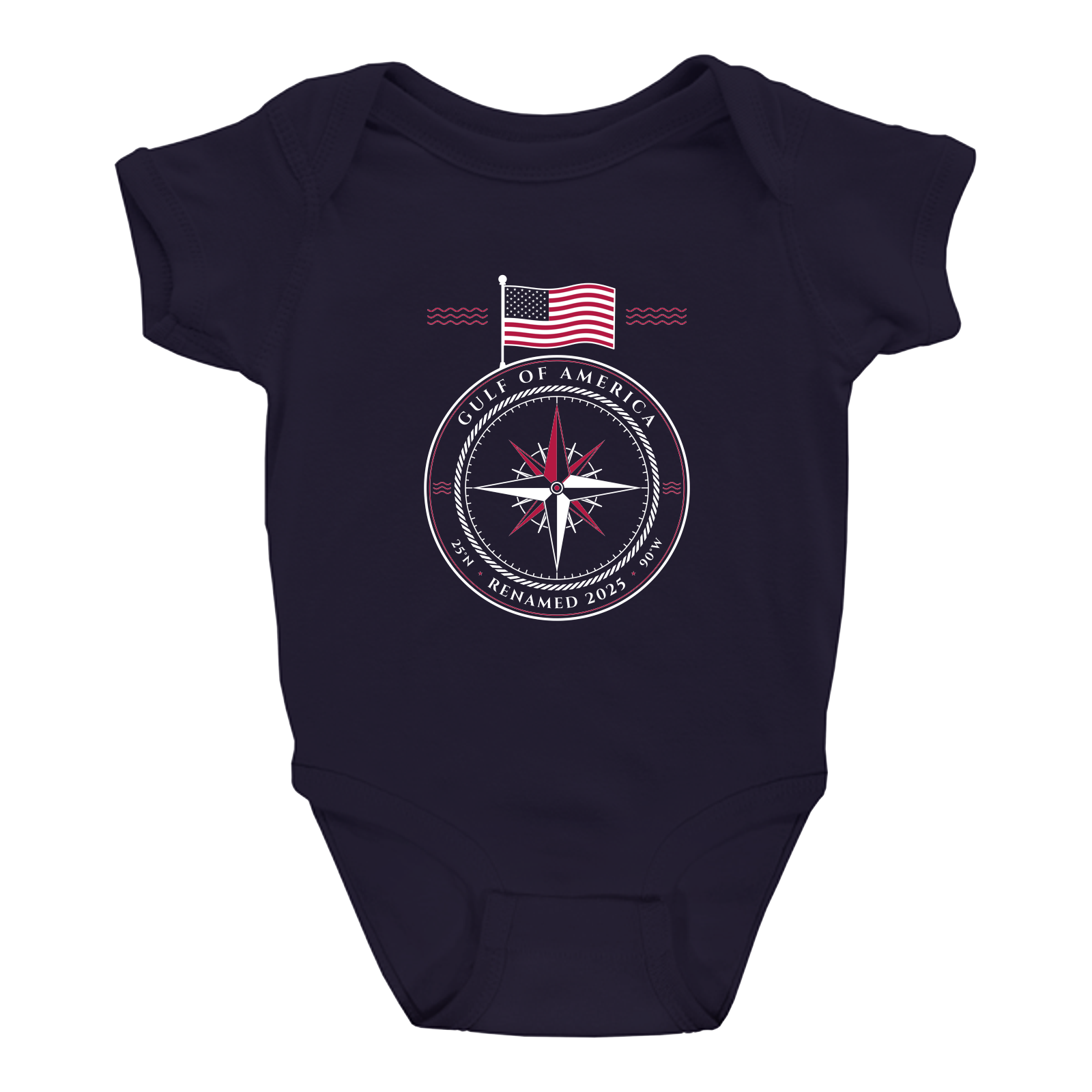 Gulf of America Baby Bodysuit in Navy