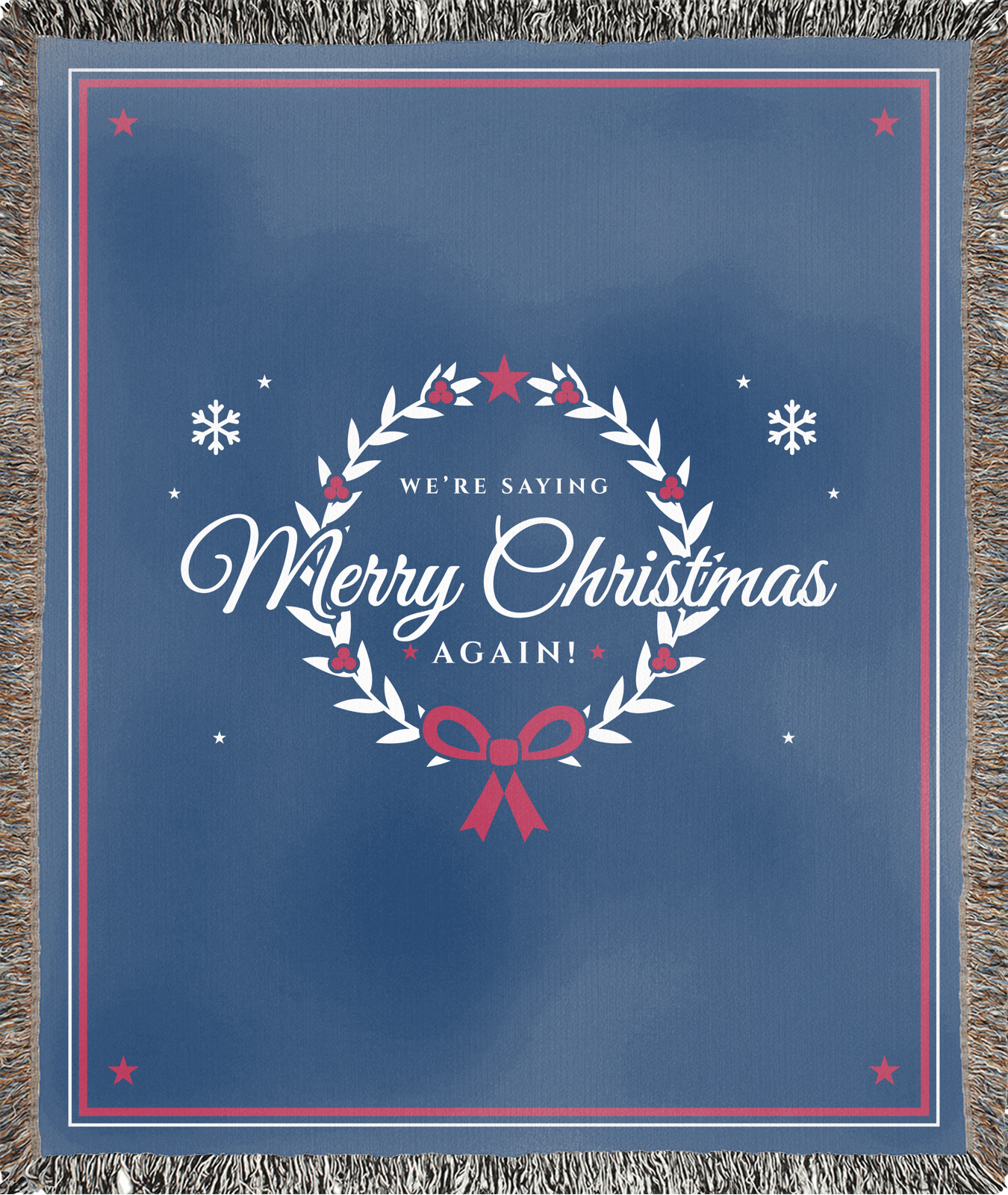 Merry Christmas Woven Blanket