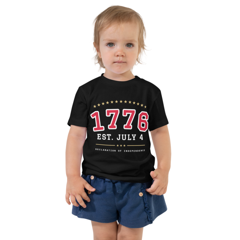 1776 Toddler Tee in Black