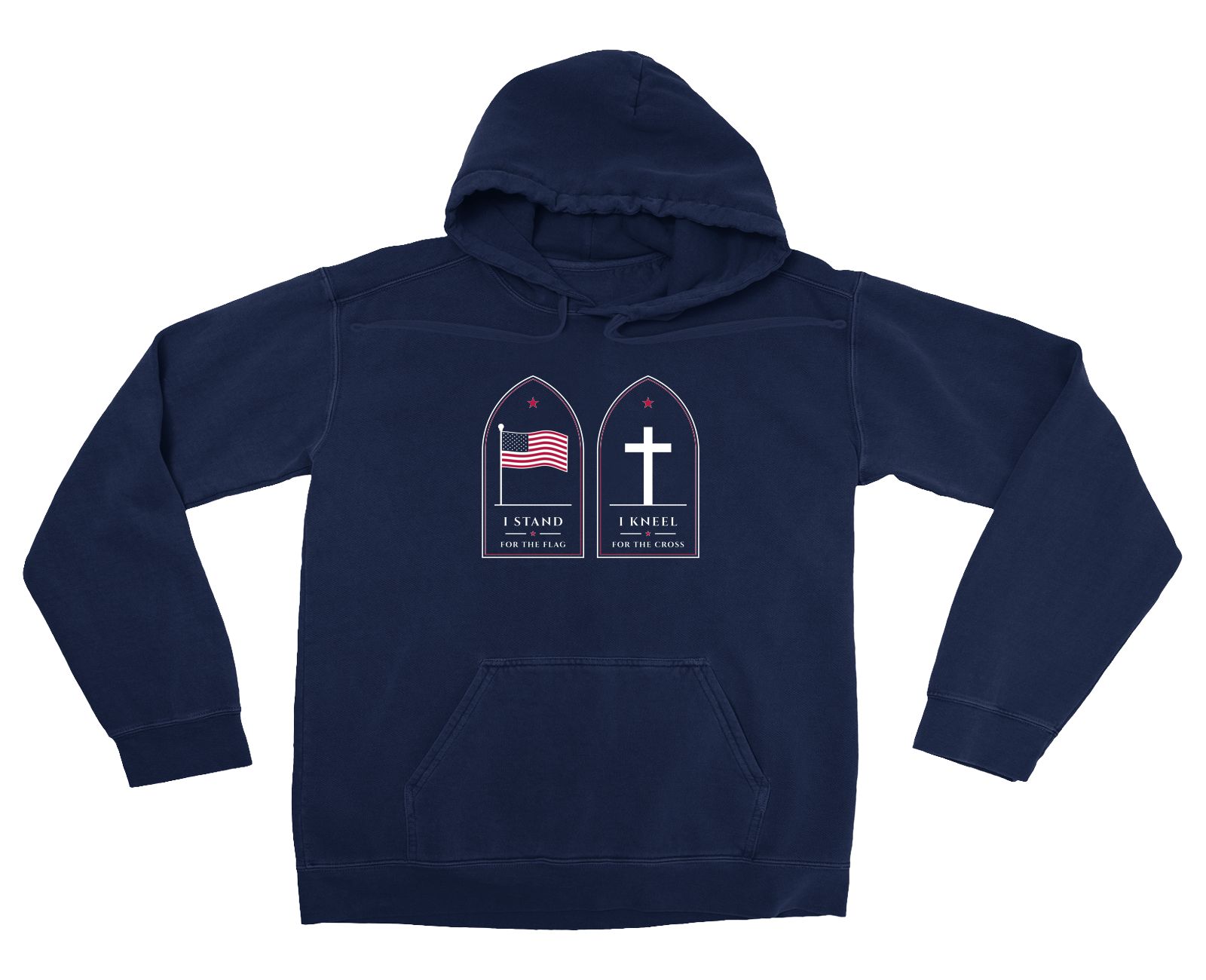 Stand for the Flag Garment-Dyed Hoodie in True Navy