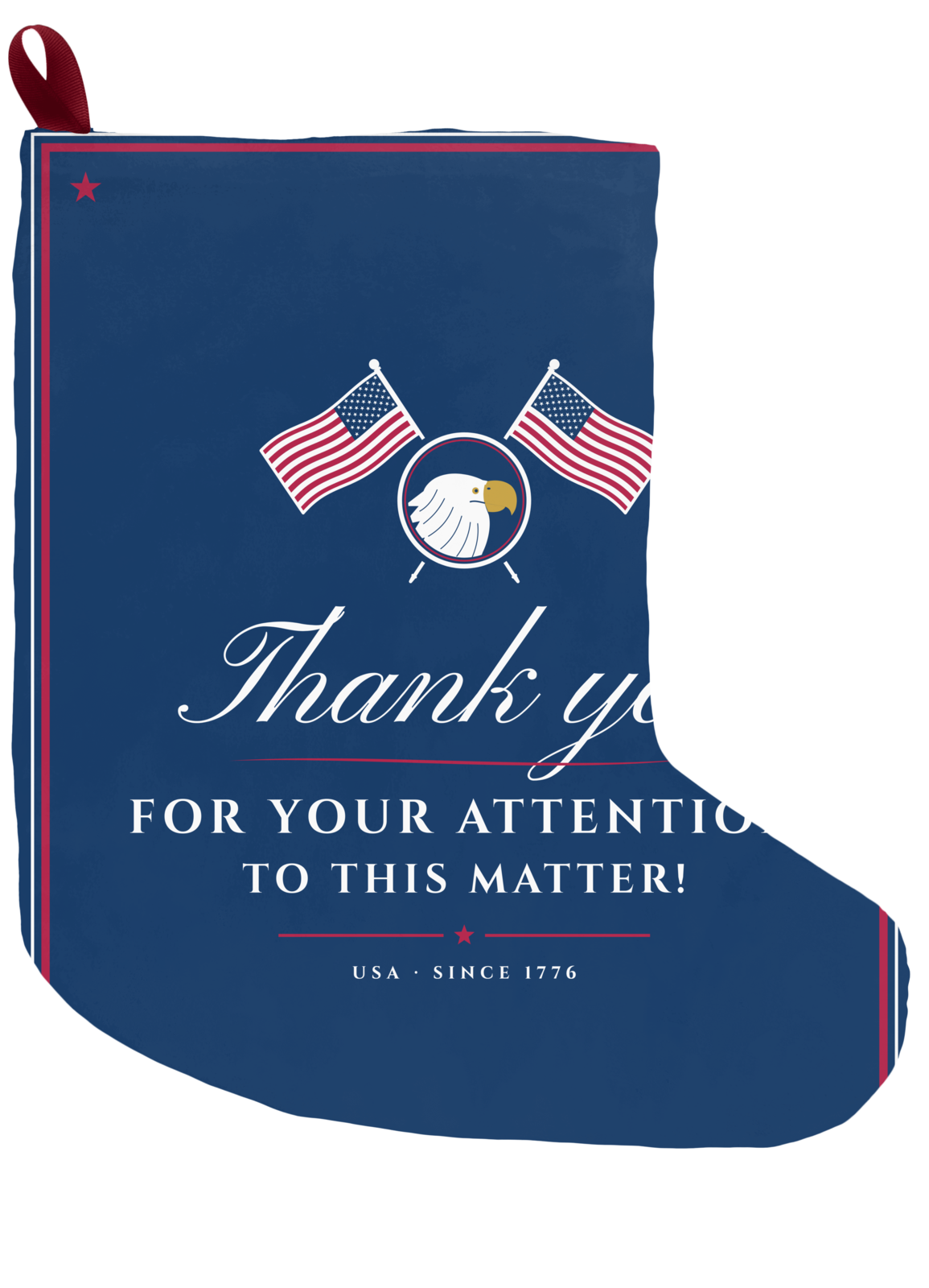 Thank You for Your Attention Christmas Stocking