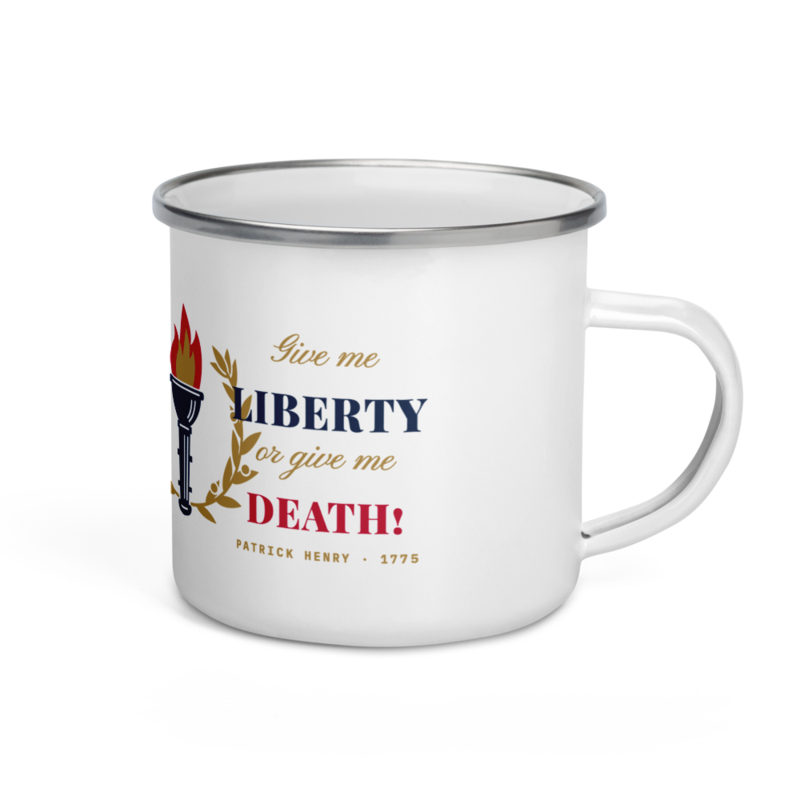 Liberty or Death Enamel Camp Mug