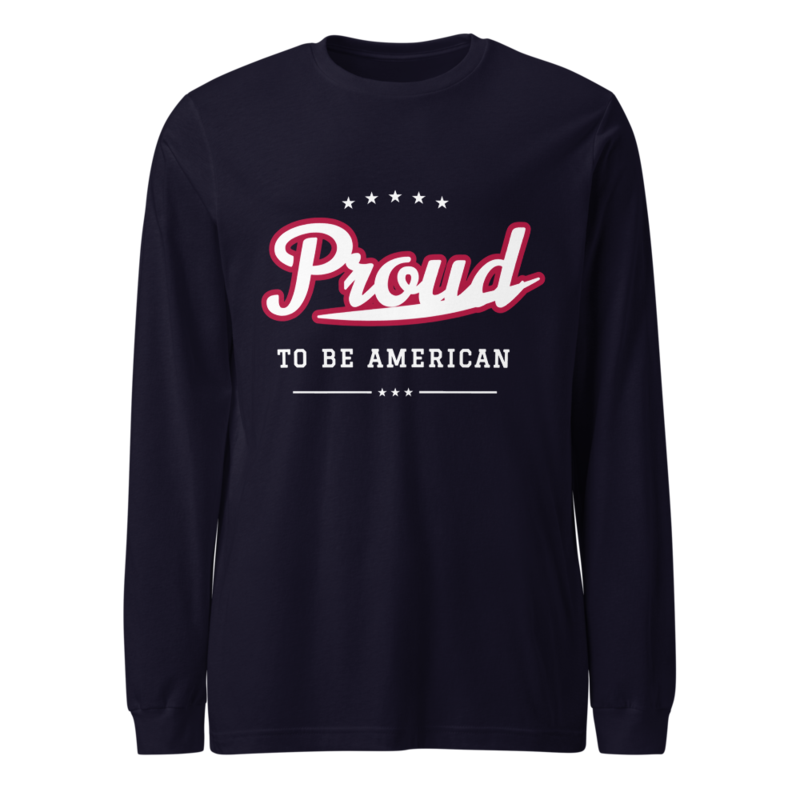 Proud to Be American Long Sleeve Tee in Navy