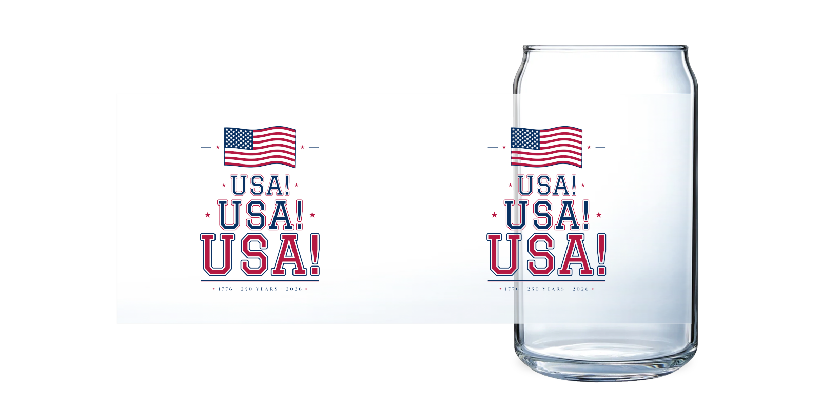 USA! USA! USA! Can Glass