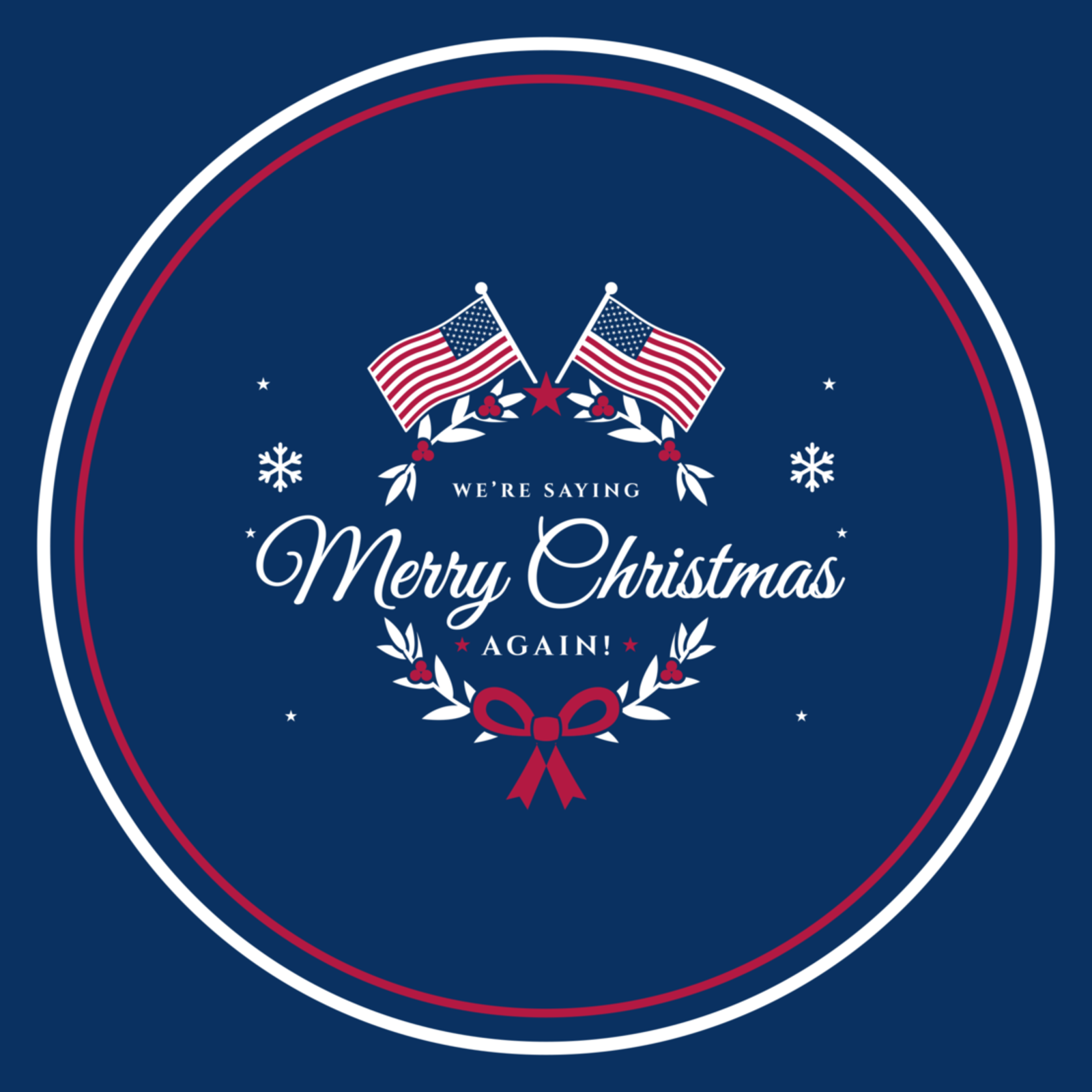 Merry Christmas Metal Ornament