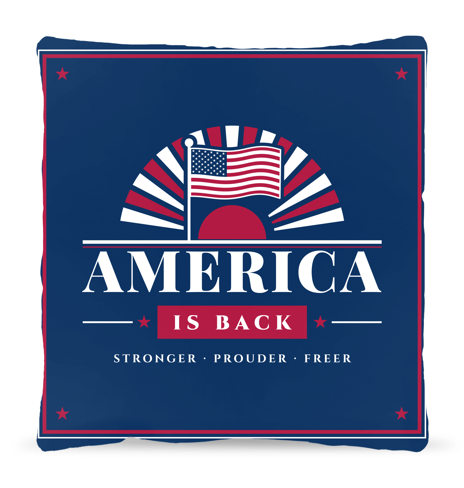 America Is Back Woven Pillow