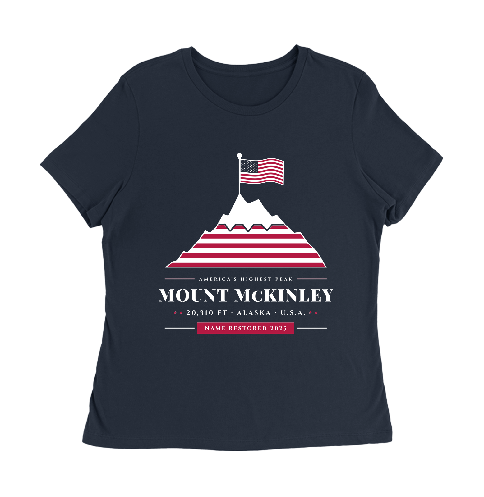 Mount McKinley Women's Relaxed Tee in Navy
