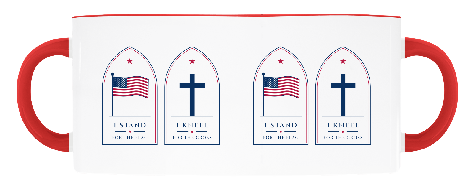 Stand for the Flag Accent Mug in Red Accents