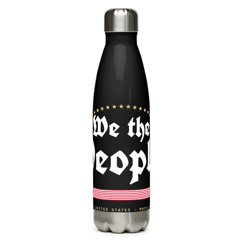 We the People Water Bottle in Black