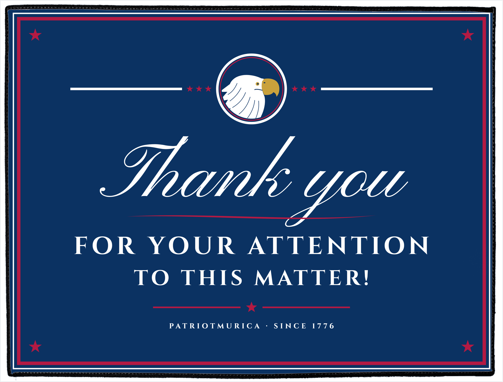 Thank You for Your Attention Doormat