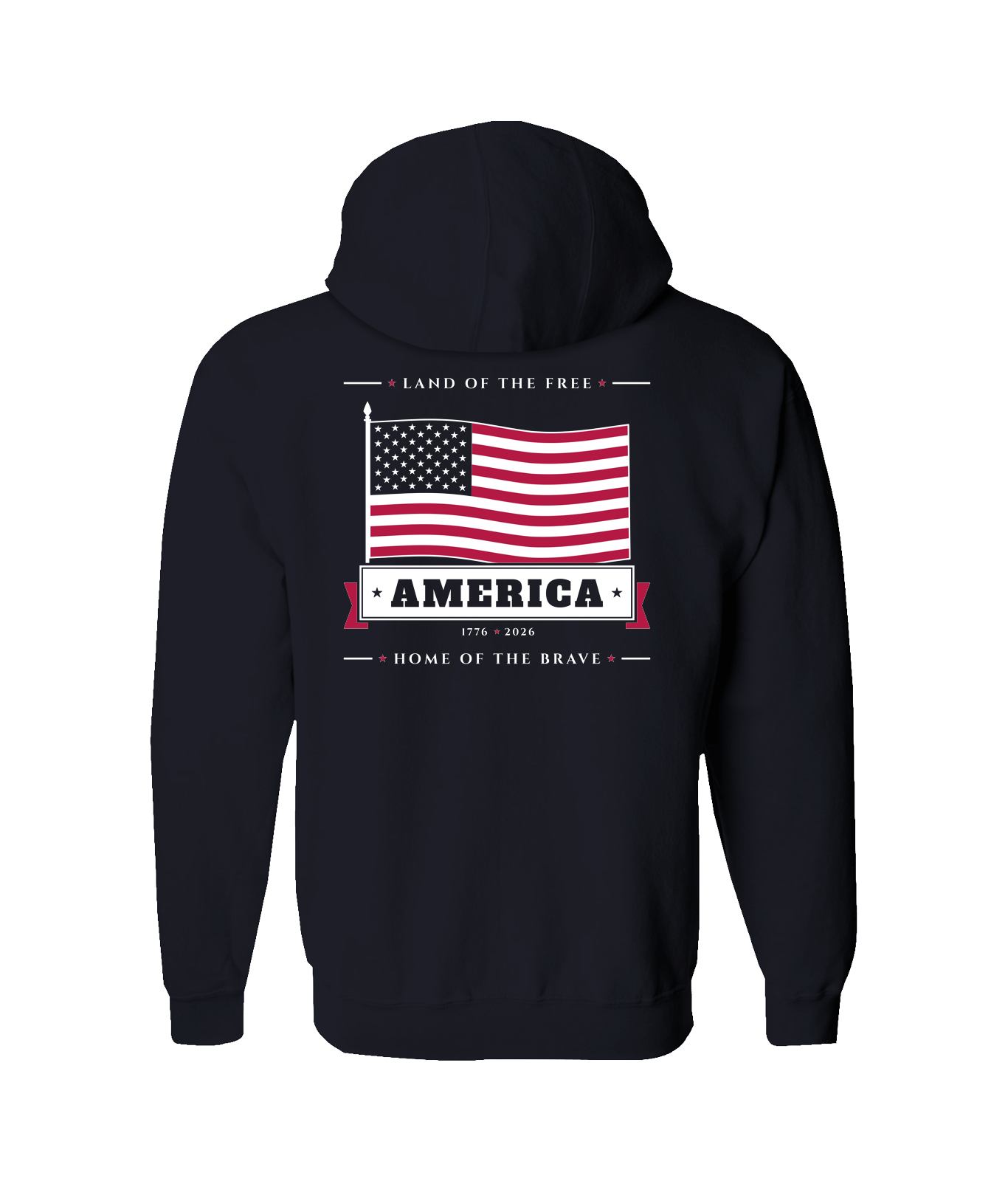America Zip Hoodie in Navy