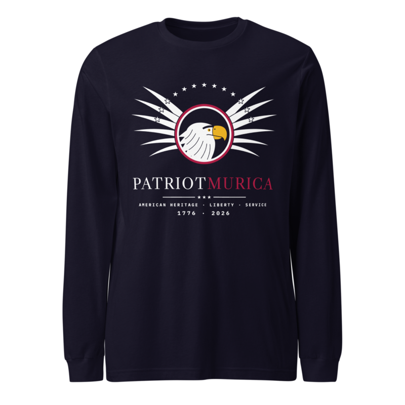 PatriotMurica Crest Long Sleeve Tee in Navy