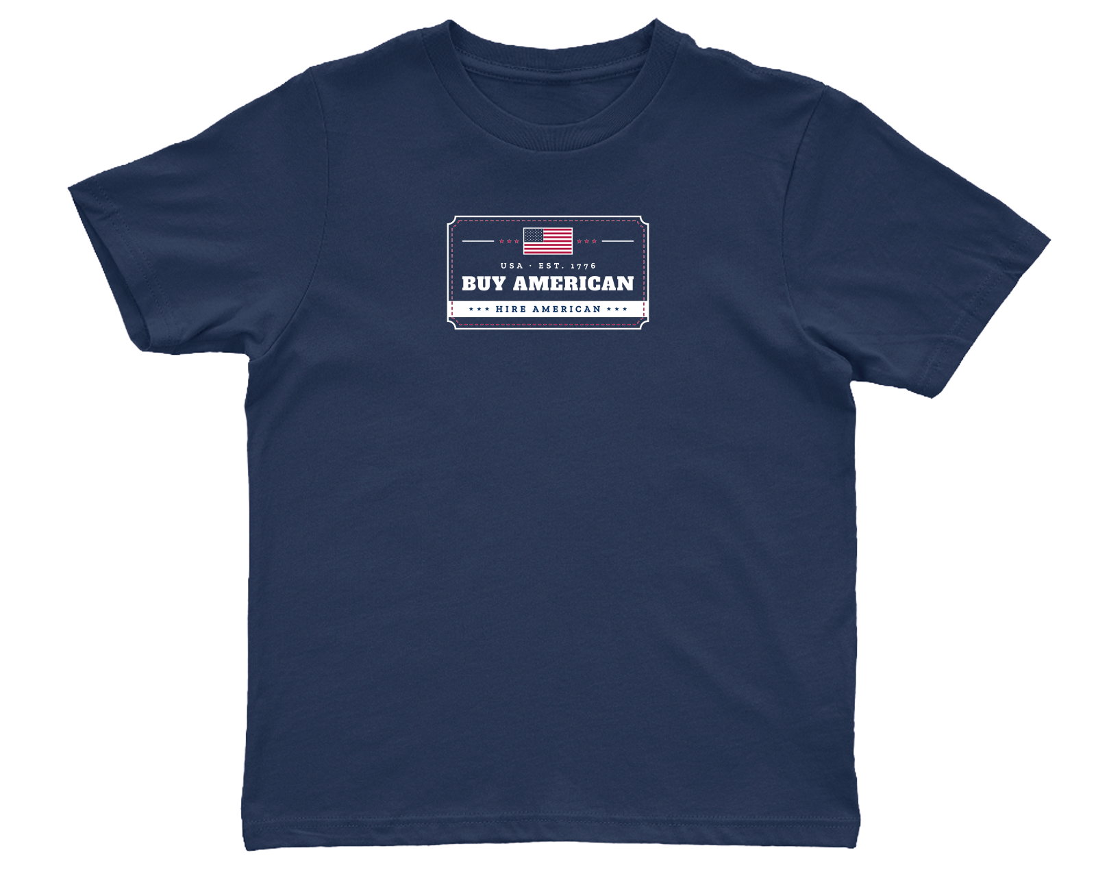 Buy American, Hire American Youth Tee in True Navy