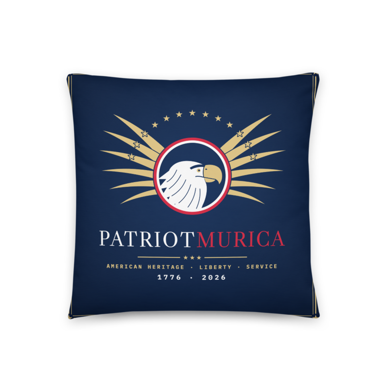 PatriotMurica Crest Throw Pillow
