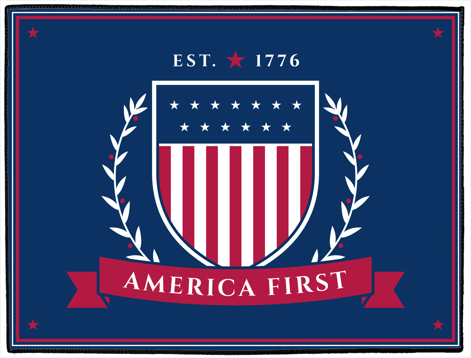 America First Crest Doormat