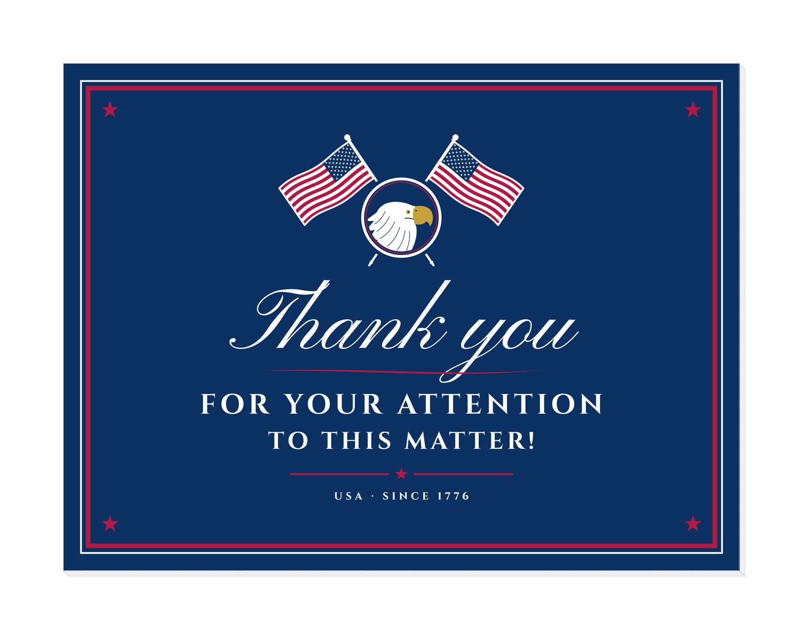 Thank You for Your Attention Gallery Canvas