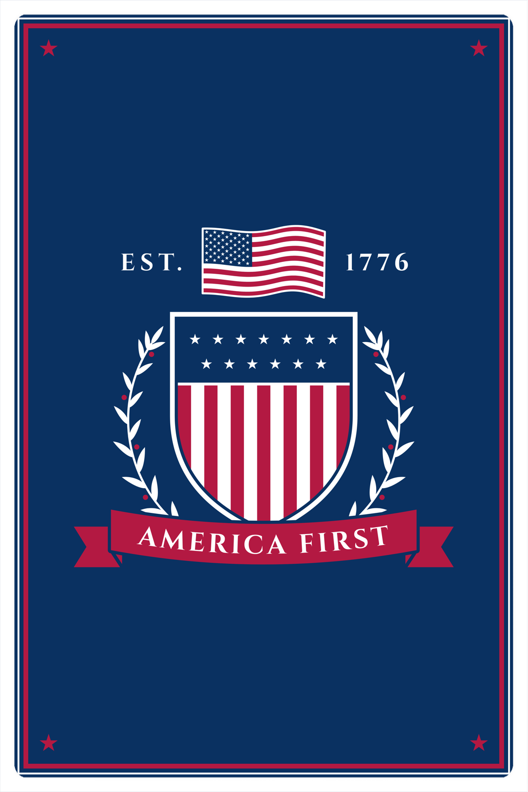 America First Crest Photo Magnet