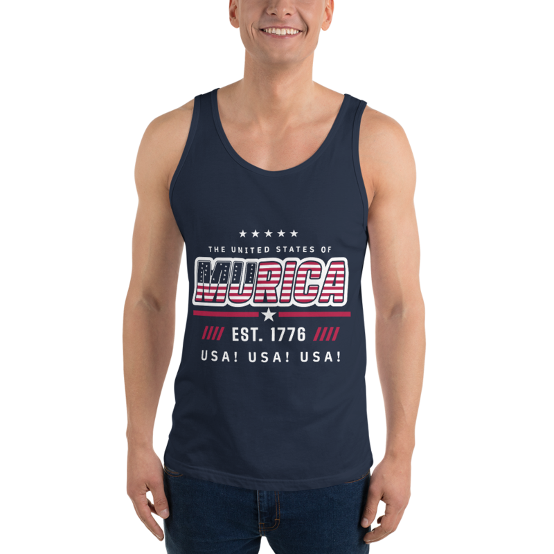 Murica Tank Top in Navy