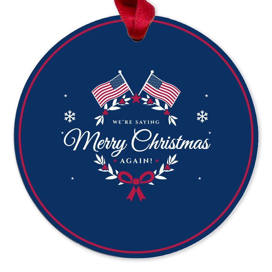 Merry Christmas Maple Ornament