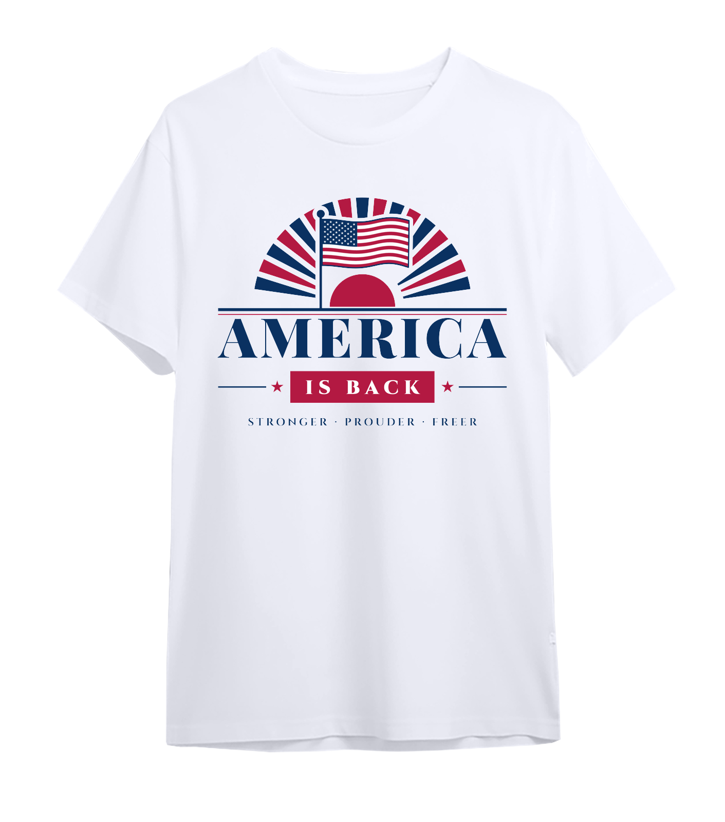 America Is Back Oversized Tee in White