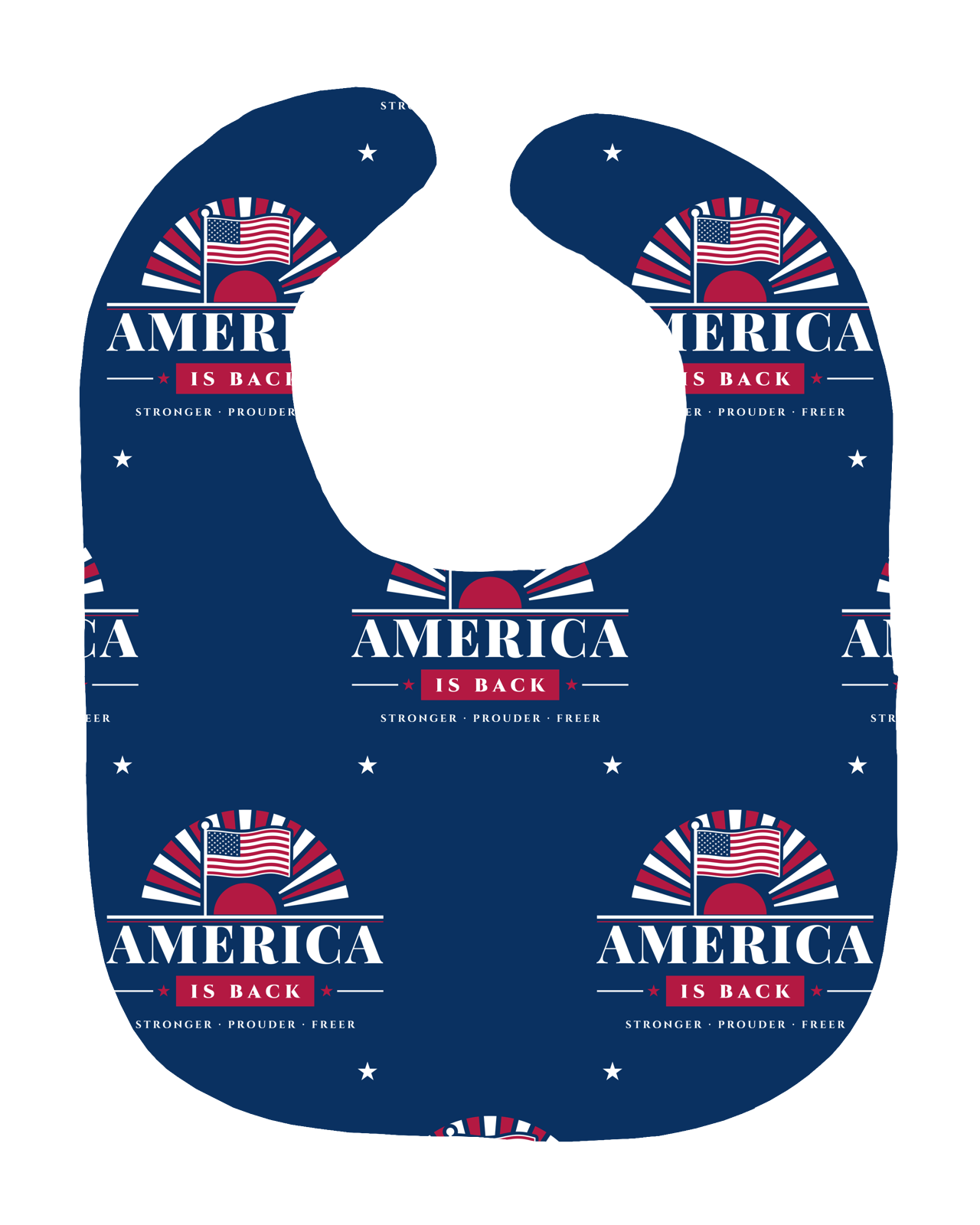 America Is Back Baby Bib