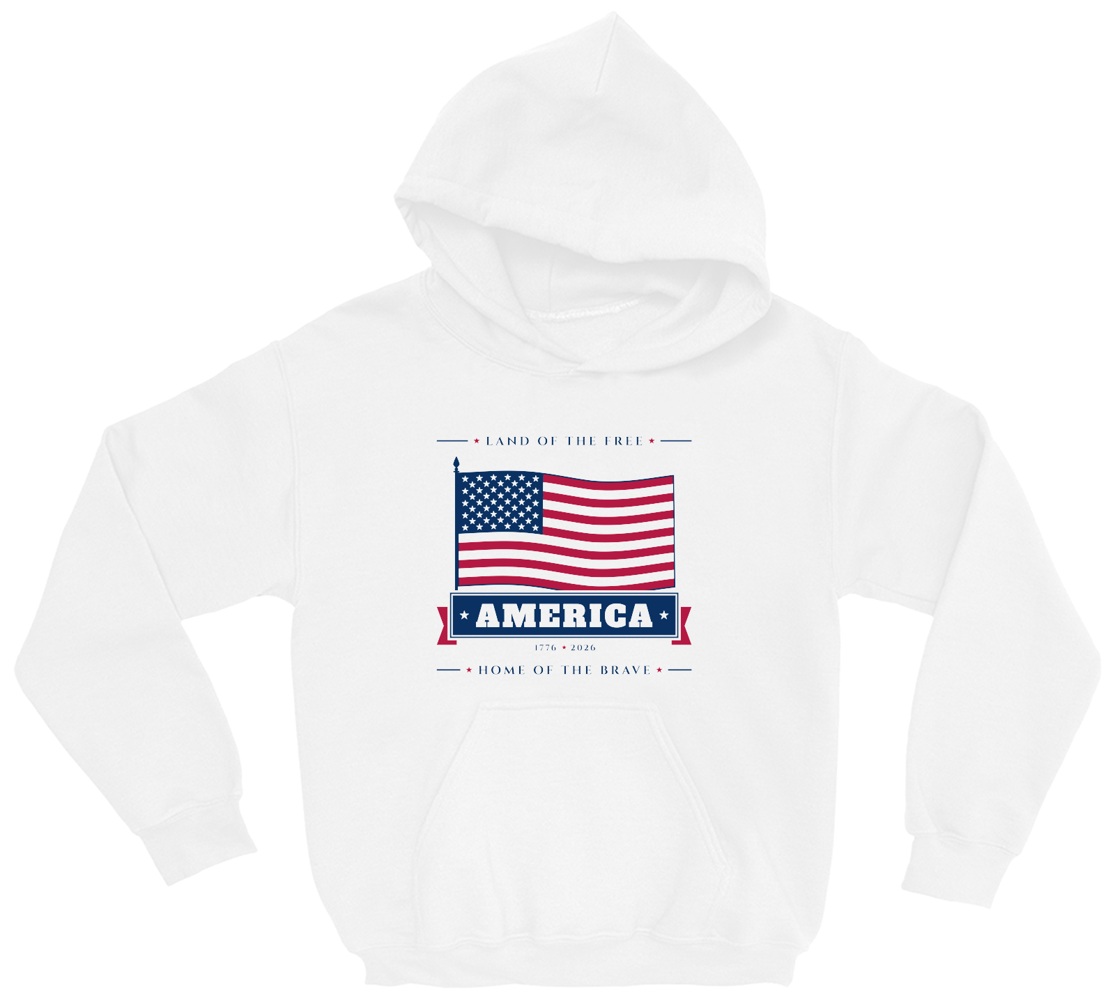 America Youth Hoodie in White