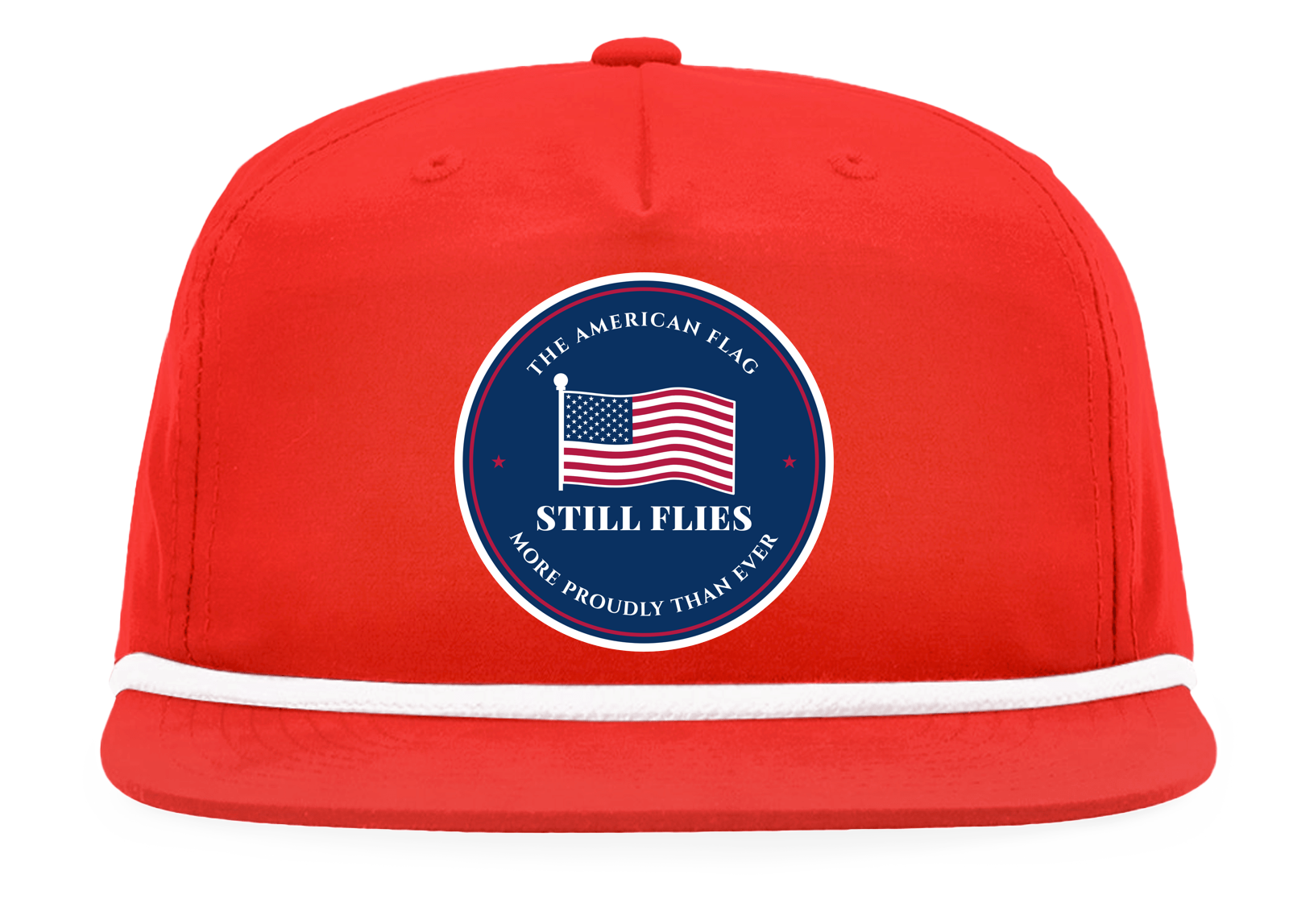 The American Flag Still Flies Rope Snapback Cap in Red / White Rope