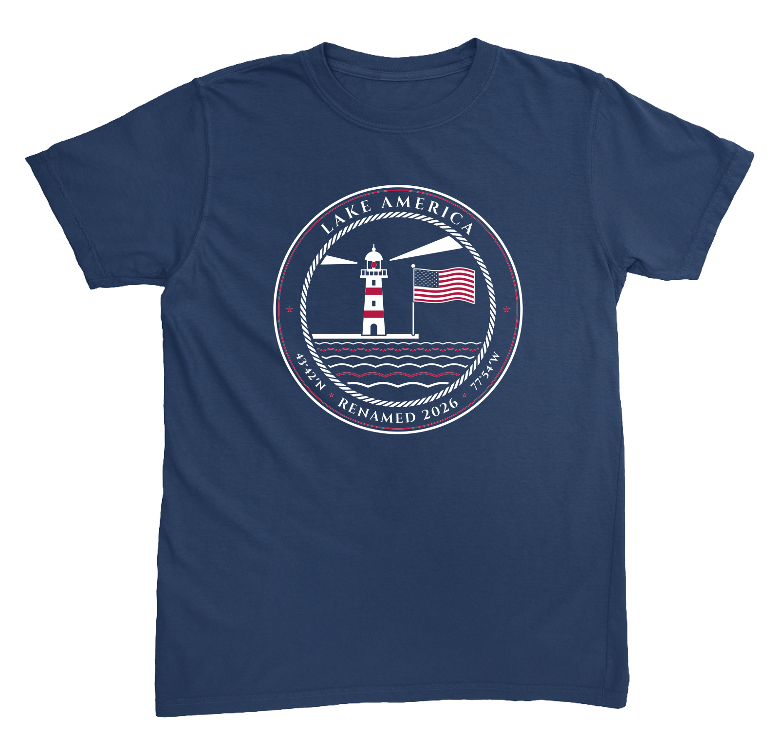 Lake America U.S.-Sewn Tee in Navy