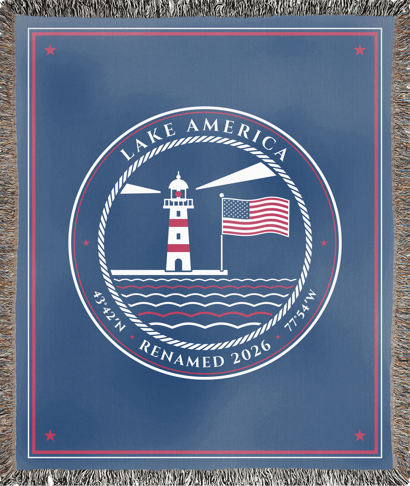 Lake America Woven Blanket
