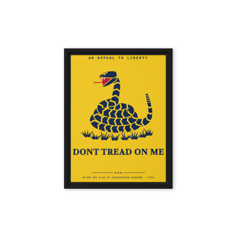 Don’t Tread on Me Framed Canvas in Black