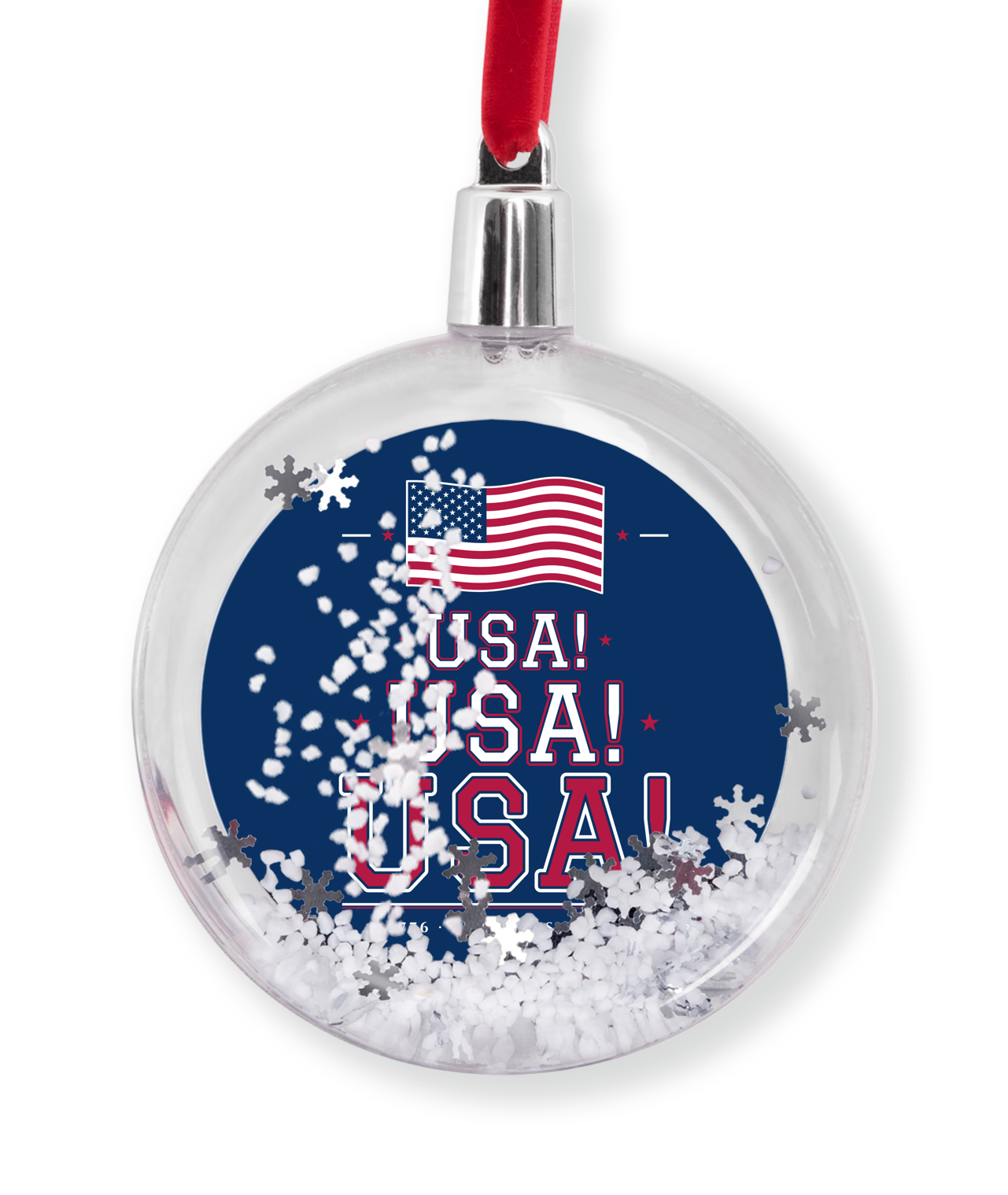 USA! USA! USA! Snow Globe Ornament