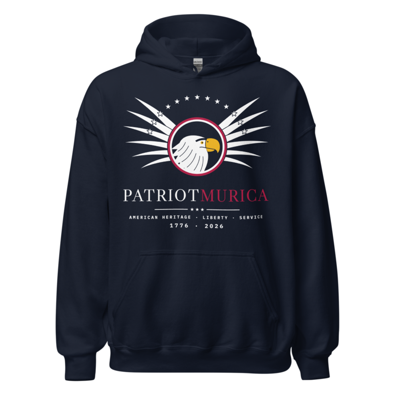 PatriotMurica Crest Hoodie in Navy