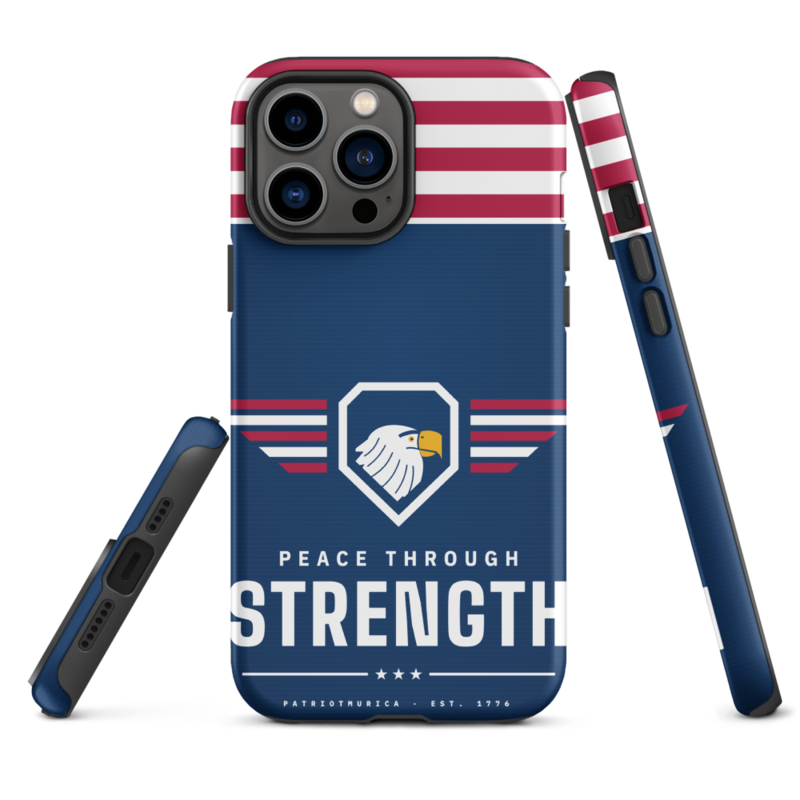 Peace Through Strength iPhone Case