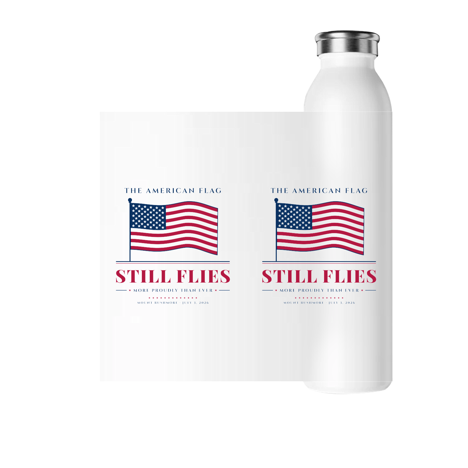 The American Flag Still Flies Water Bottle