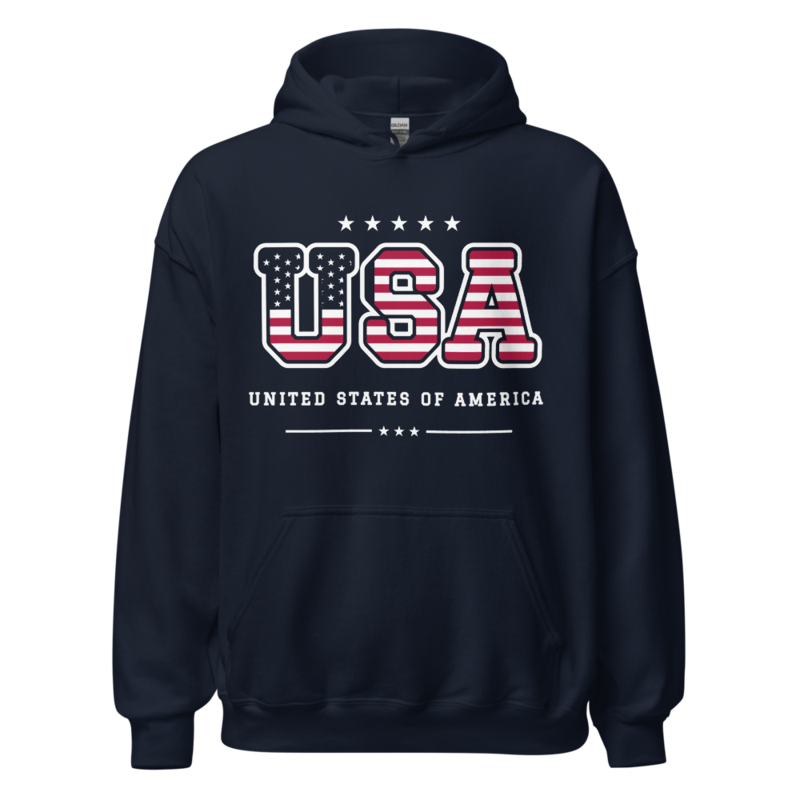 USA Hoodie in Navy