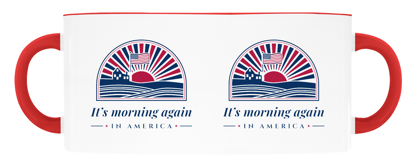 Morning in America Accent Mug in Red Accents