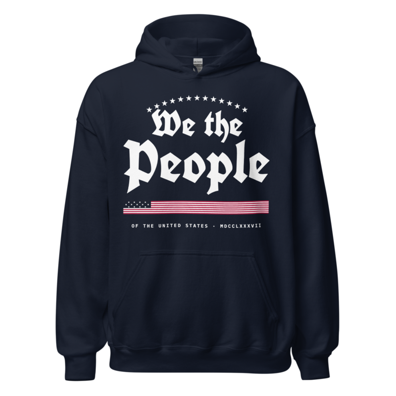 We the People Hoodie in Navy