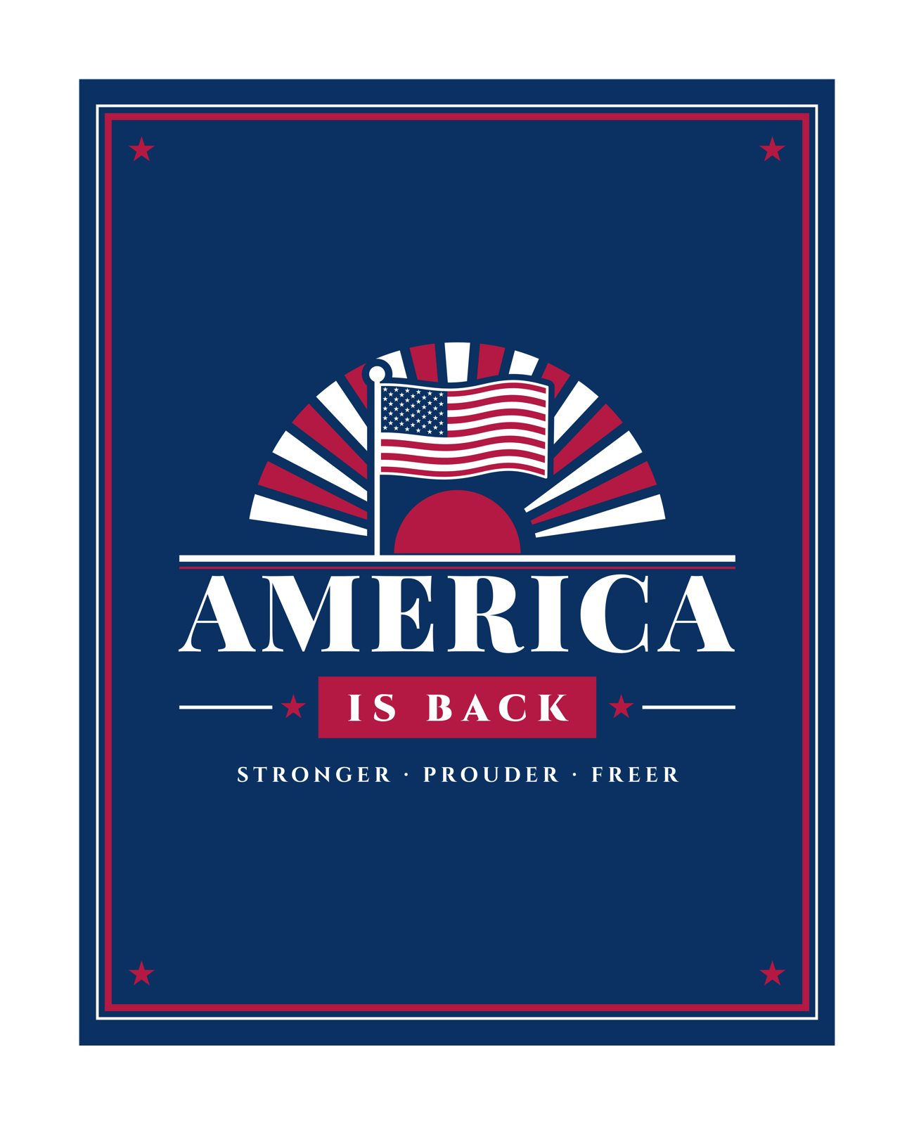 America Is Back Mounted Print