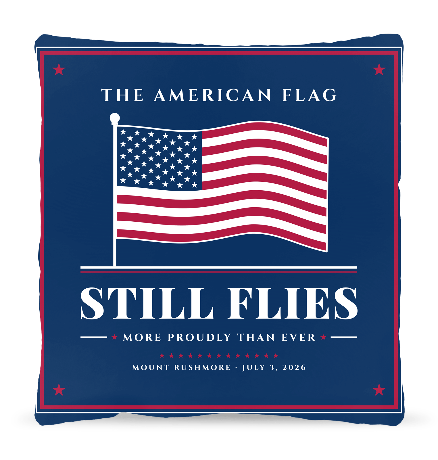 The American Flag Still Flies Woven Pillow