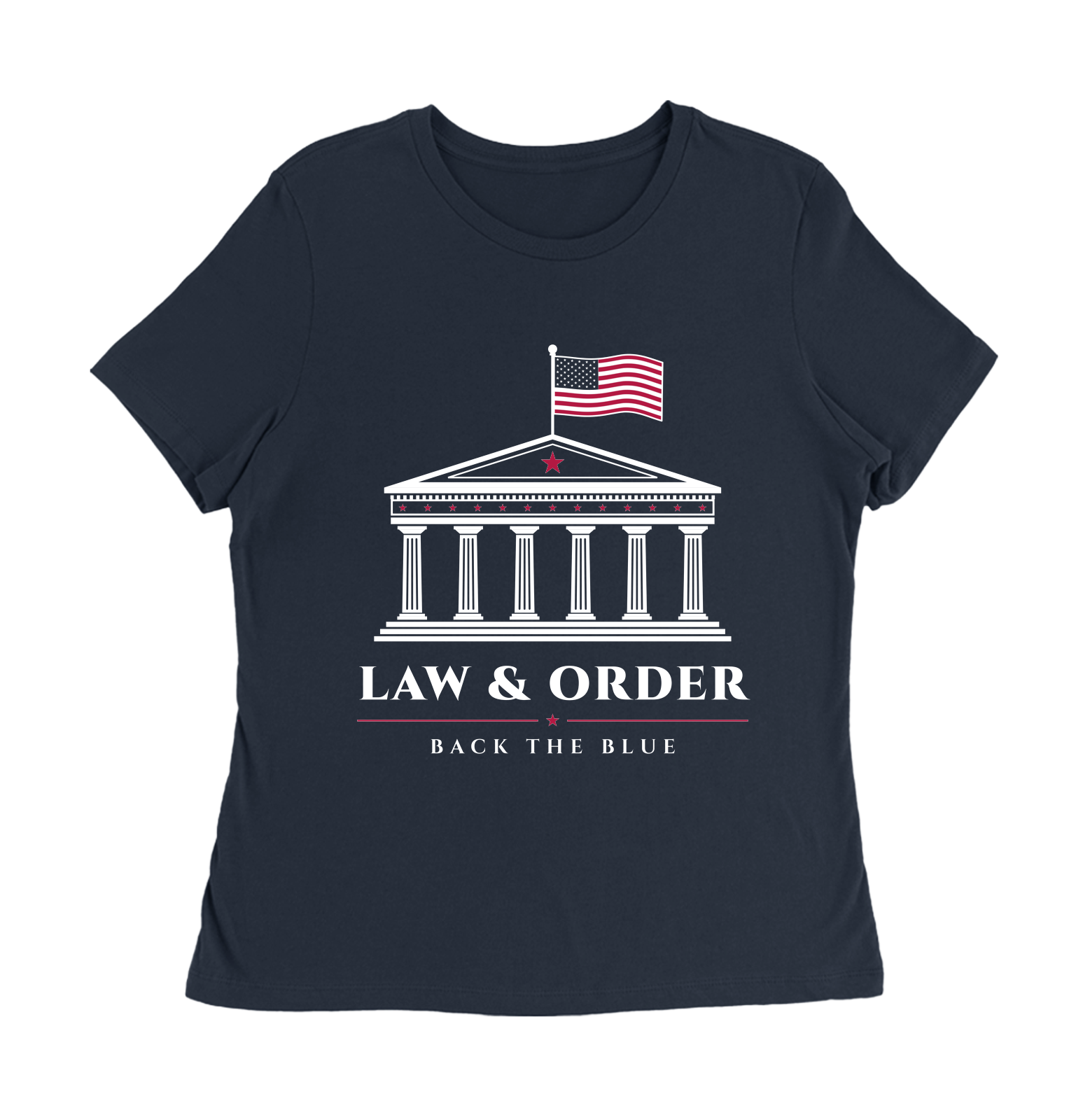 Law & Order Women's Relaxed Tee in Navy