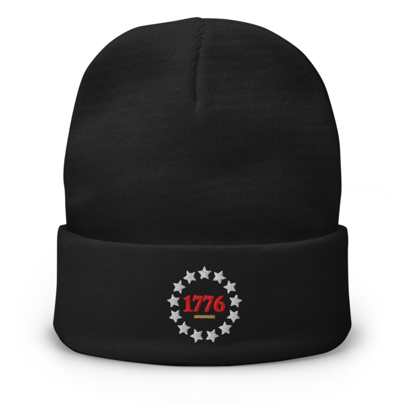 Betsy Ross 1776 Beanie in Black