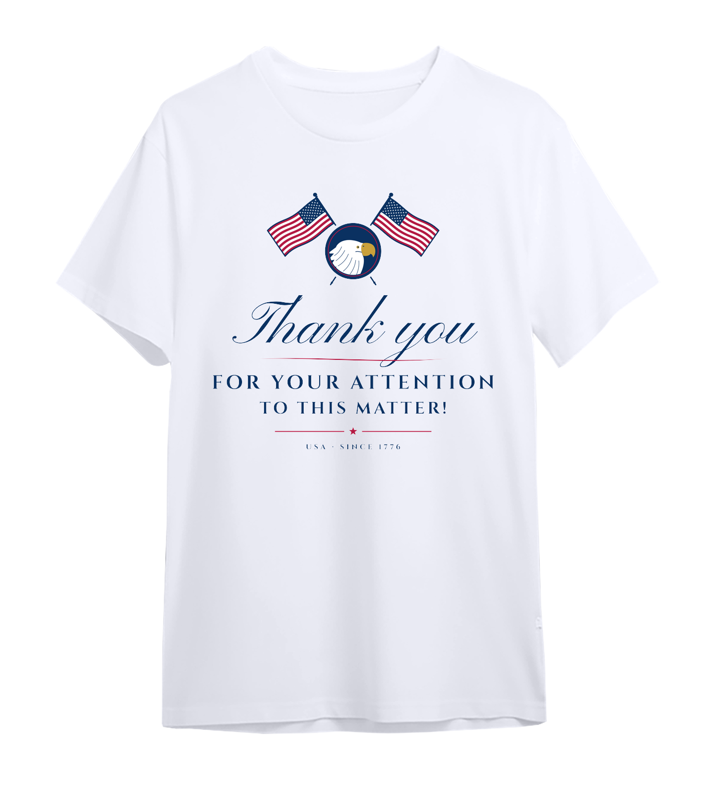 Thank You for Your Attention Oversized Tee in White