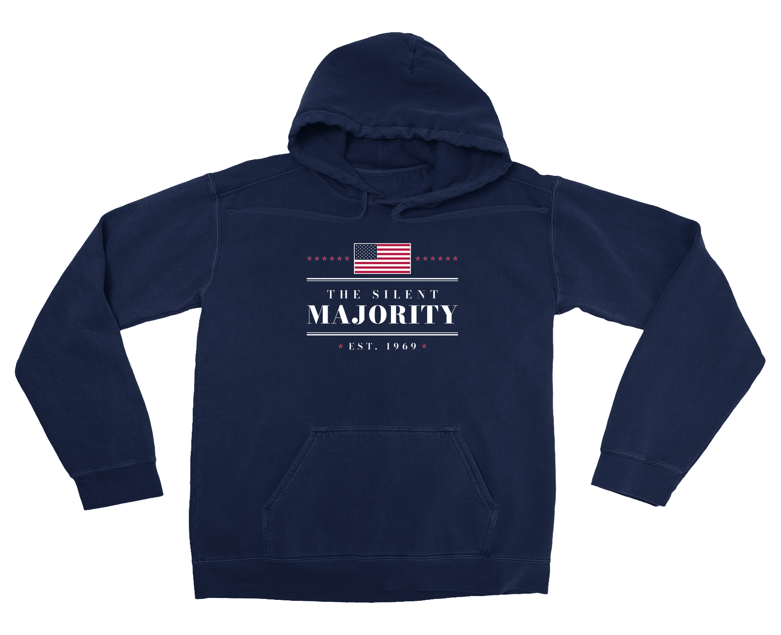 The Silent Majority Garment-Dyed Hoodie in True Navy